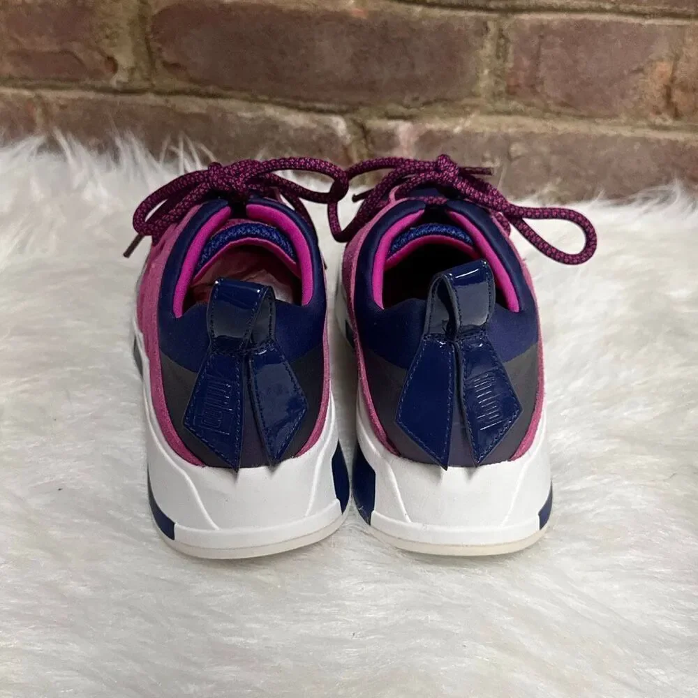 FITFLOP Blue & Pink Carita Lace-Up Sneakers Size 6 NEW